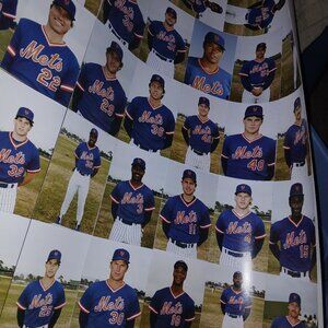 1986 TCMA POST CARD NEW YORK METS/NEW YORK YANKEES ERROR UNCUT SHEET